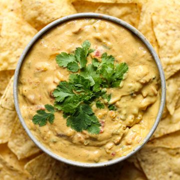 vegan queso in a bowl