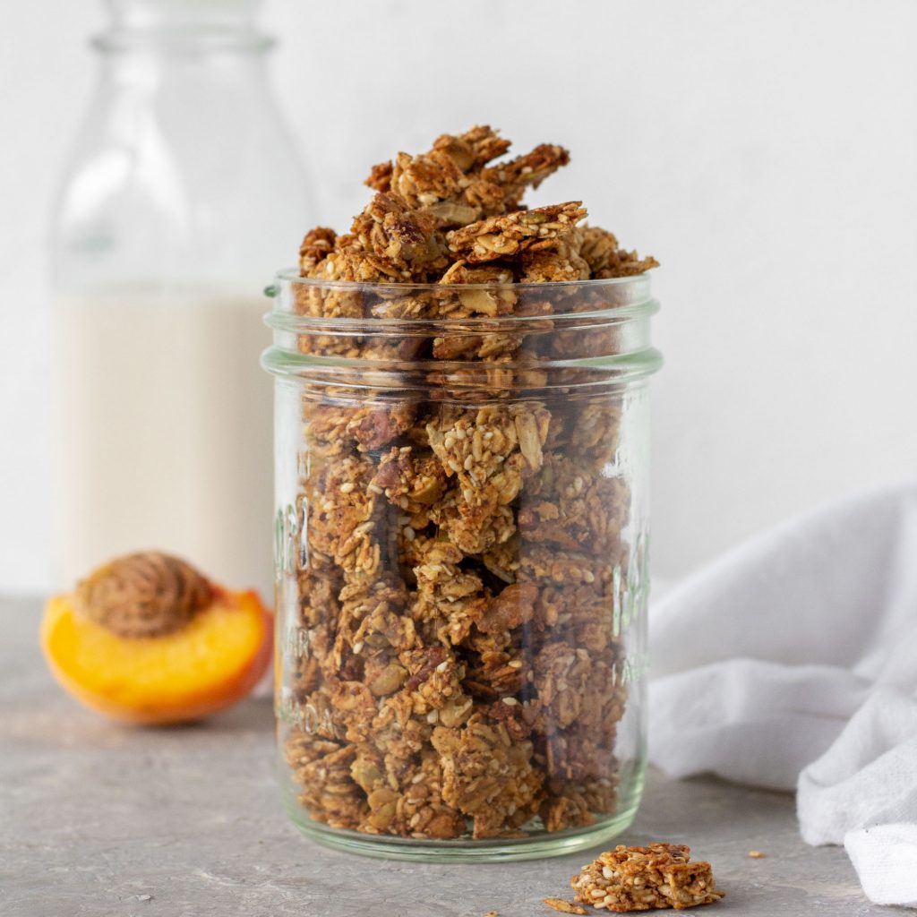 Easy Crunchy Almond Butter Granola Recipe Plantily